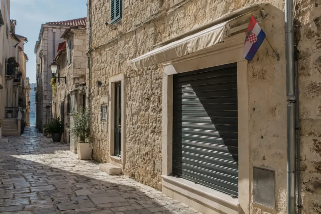 Zaprta trgovina ob prazniku na Hrvaškem 2026